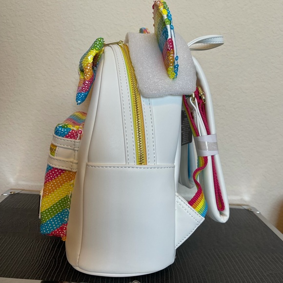 Loungefly DisneySequin Rainbow MiniBackpack, Wallet, and Ears - Picture 2 of 15